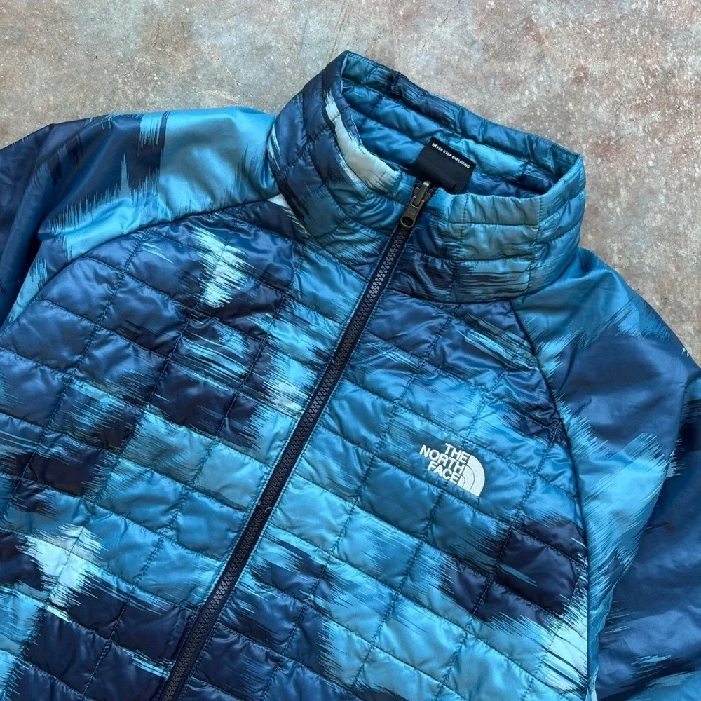 The North Face Blue Tie-Dye Puffer Jacket